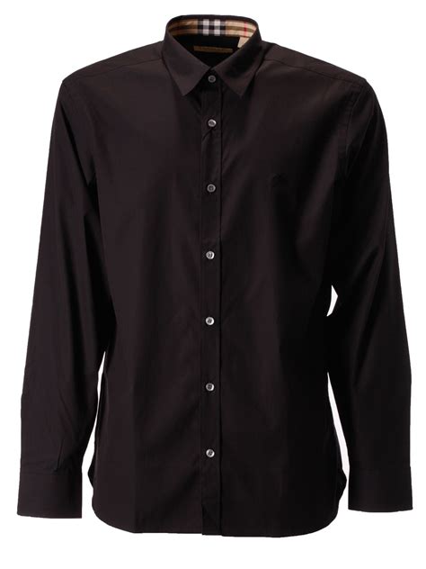 black Burberry button up shirt